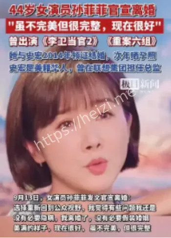 孙菲菲离婚官宣